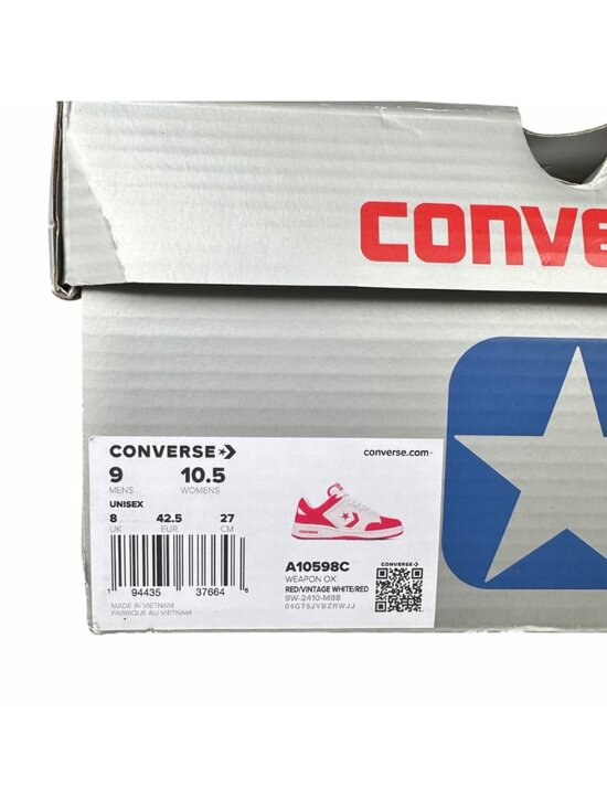 Converse Weapon Low Red White 9 Mens Shoes Bird Magic Erving DS Sneakers A10598C main image 6